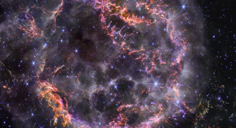 A breathtaking image captured by the James Webb Telescope unveils a ‘shattered’ supernova remnant in a fresh perspective.